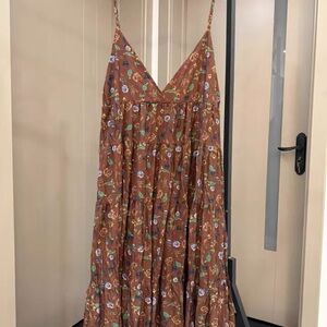 GK Brown Floral Maxi Dress